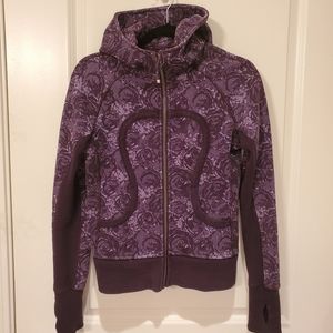 Lululemon Scuba hoodie purple floral